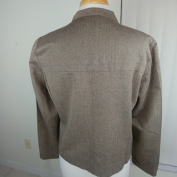 Coldwater Creek: cotton blend cropped moto blazer - Picture 3 of 7